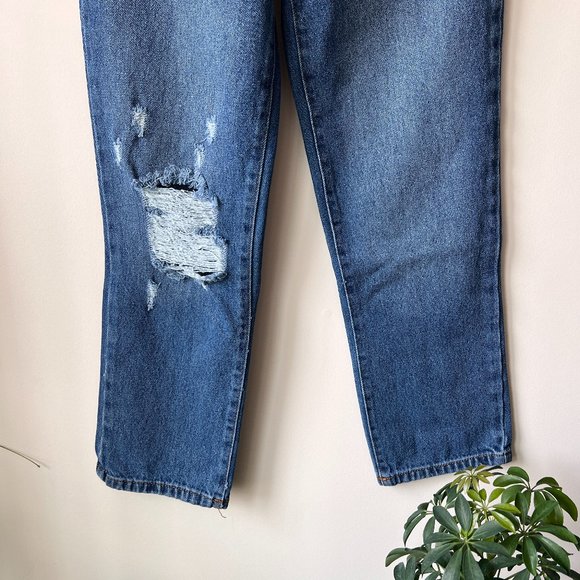 Gently Worn but Lovingly Cared For Sincerely Jules Distressed Trendy Mom Jeans - Picture 3 of 13